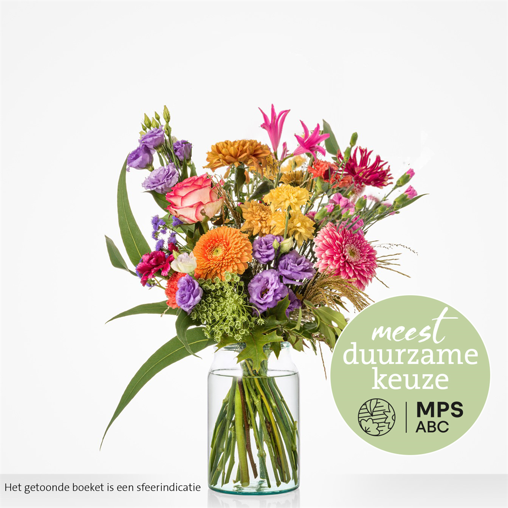 Groen gekeurd 'royaal' rond boeket